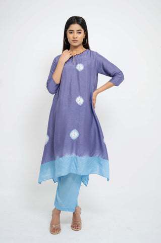 Dual Colour TieDye Kurta Set