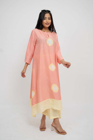 Dual Colour TieDye Kurta Set