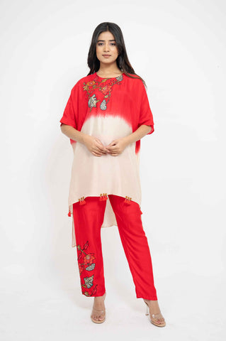 Dual Shaded - Appliqued Baggy Kurta Set