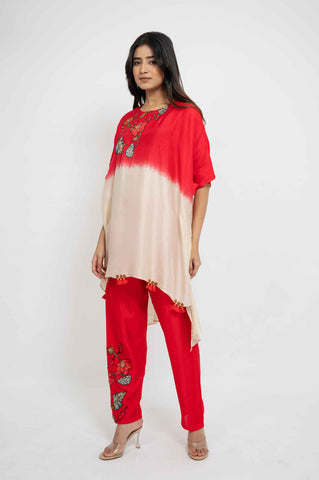 Dual Shaded - Appliqued Baggy Kurta Set