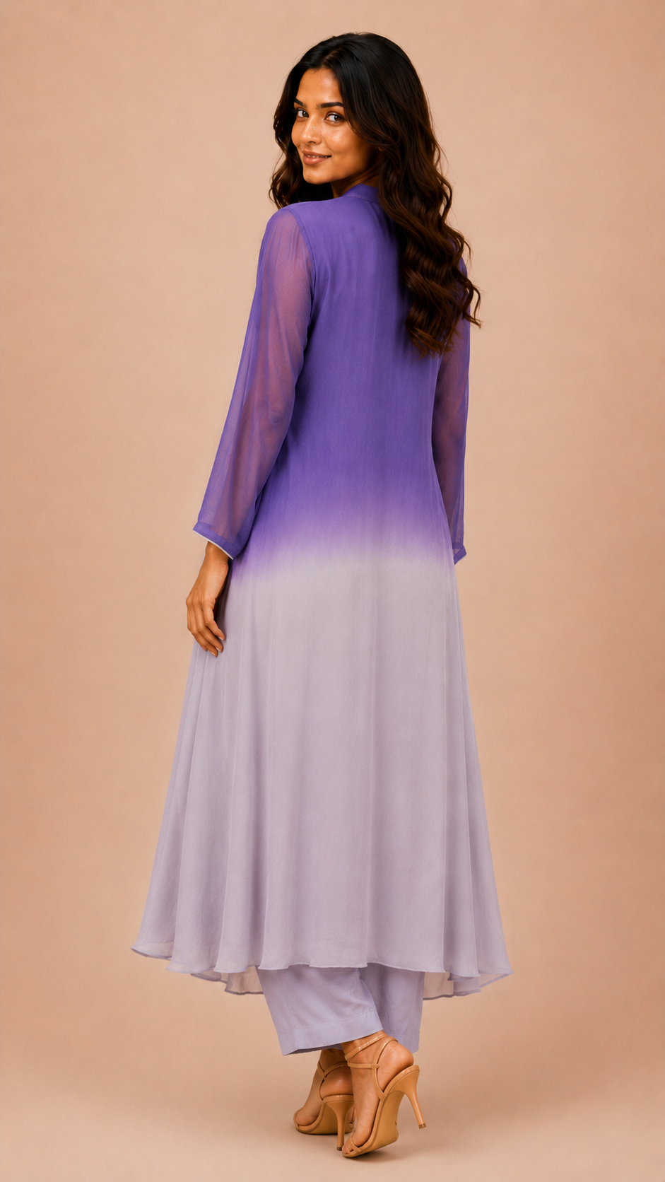 Ombre Flared Kurta Set