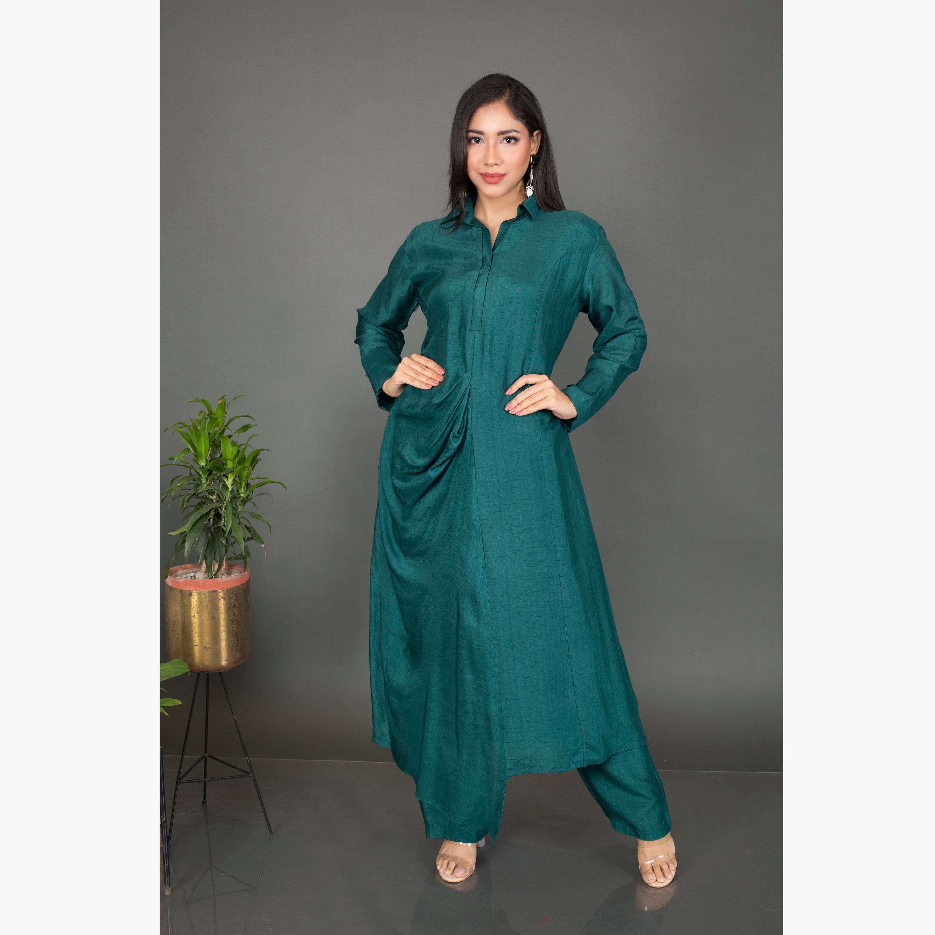 Draped designed Kurta set