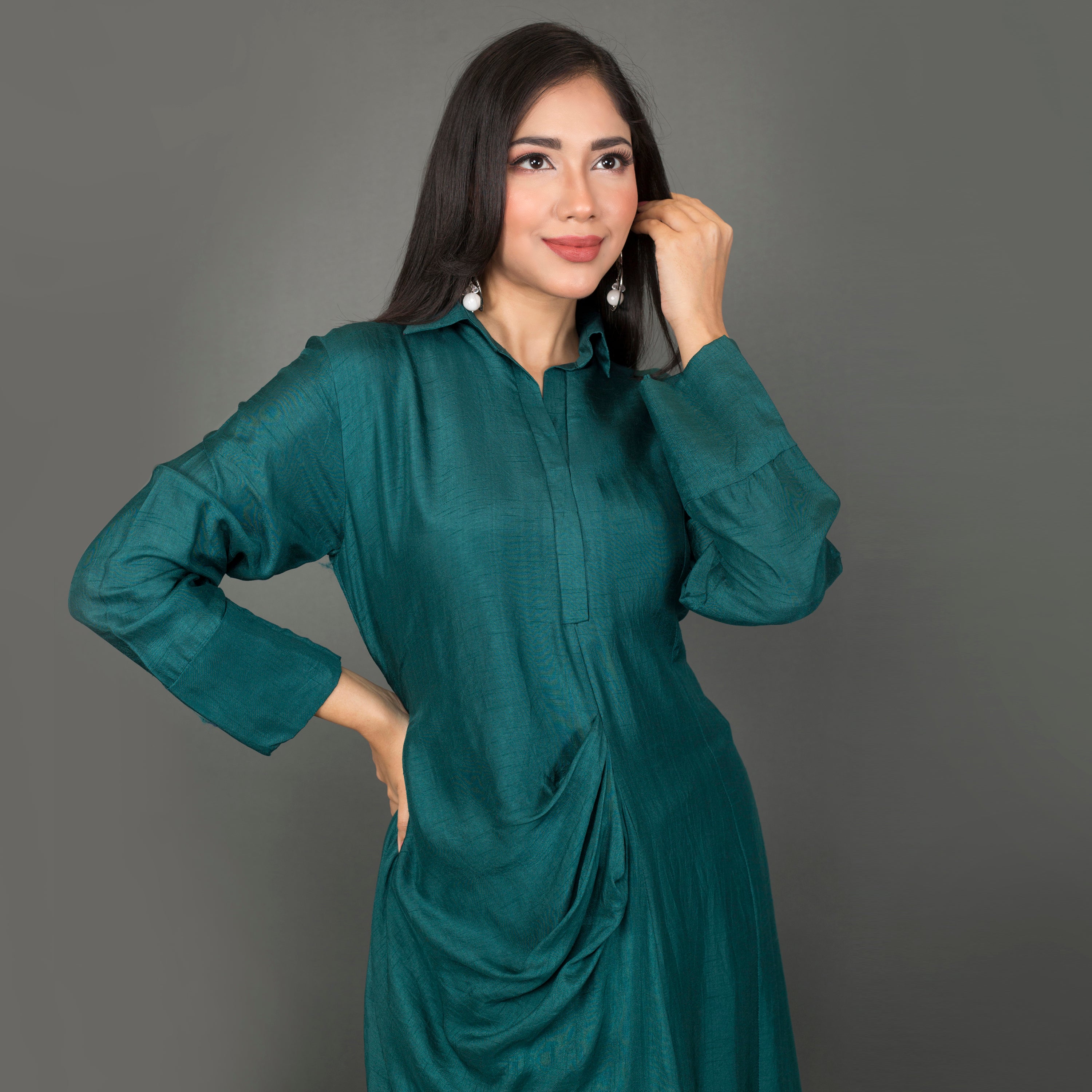 Draped designed Kurta set