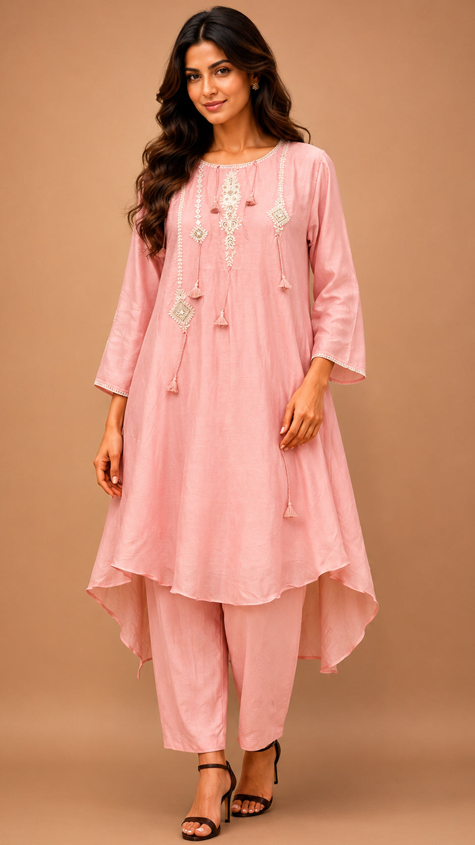 Flared kurta with pant traditional wear