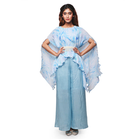 Flowy tie and dye co-ords set with belt