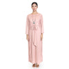 Adorable baby pink one piece gown.