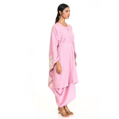 Elegant gown with cape jacket