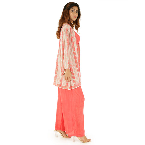 Crepe Co Ord set with jacket
