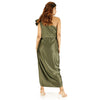 ONE SHOULDER DRAPED SATIN ONE PIECE