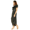 ONE SHOULDER DRAPED SATIN ONE PIECE