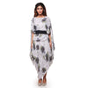 Printed Greek draped coords