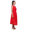 Sleeveless crepe midi dress