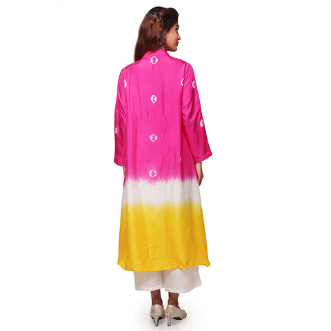 Tri-hued kurta set