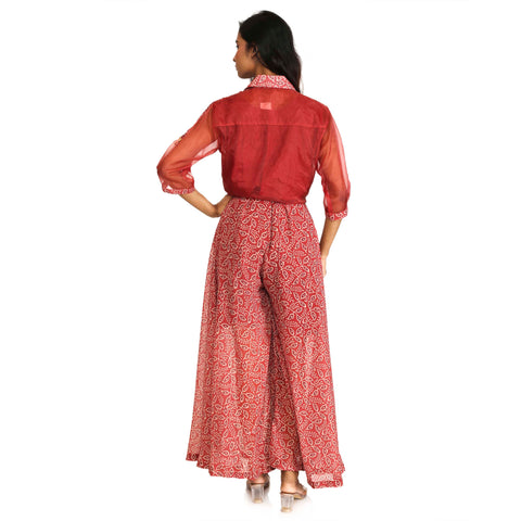 Oriental organza co ord set
