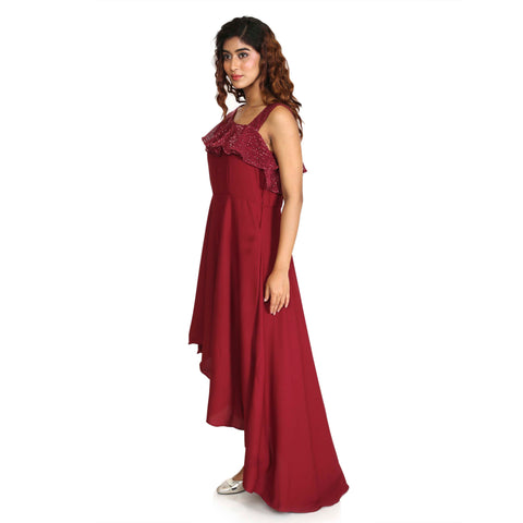 Ruffle detailed valentine dress
