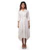 White midi dress